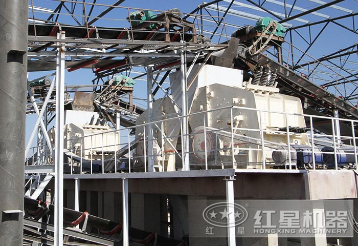 河北大型砂石厂反击式破碎机现场 河北大型砂石厂反击式破碎机现场