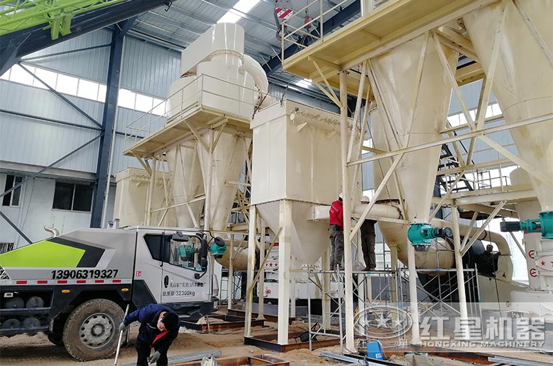 红星机器为客户承建的磨粉机现场 红星机器为客户承建的磨粉机现场