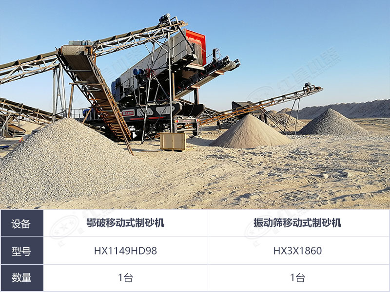 移动式石灰石制砂生产线 移动式石灰石制砂生产线