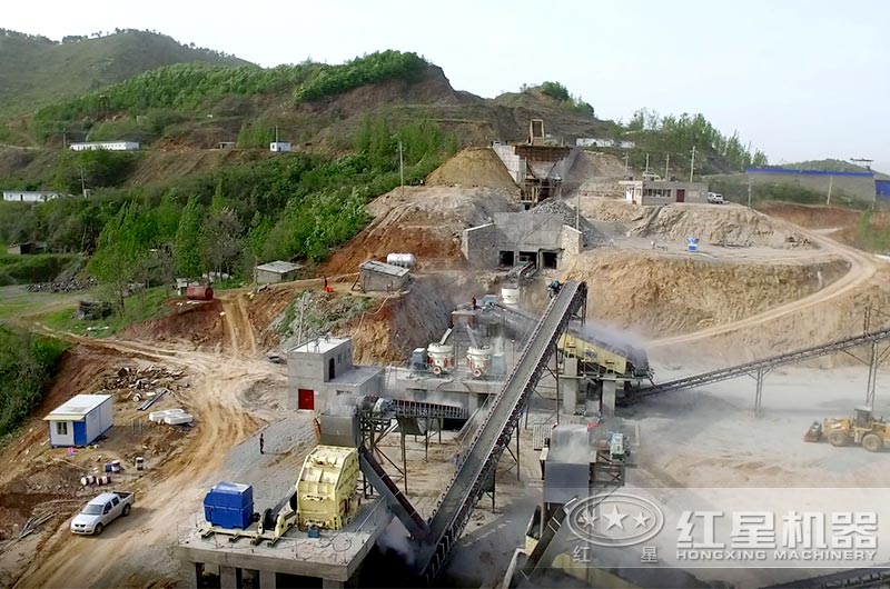 设计有处理回料流程的砂石破碎现场 设计有处理回料流程的砂石破碎现场