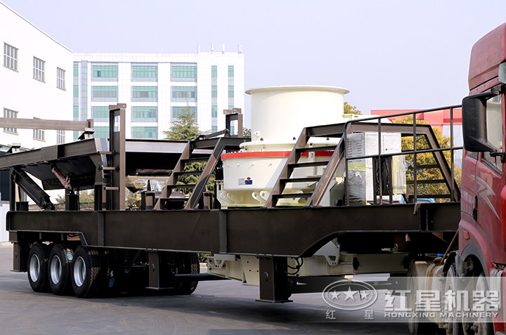 移动石粉制砂机发货现场，到场即可作业