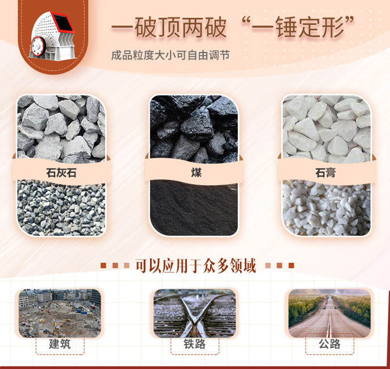 锤破一机两用，可自成一条生产线